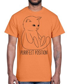 Purrfect Position- cats- Cotton Tee