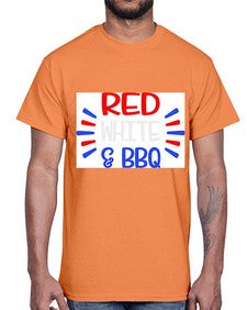 Red White BBQ 1499#- bbq- Cotton Tee