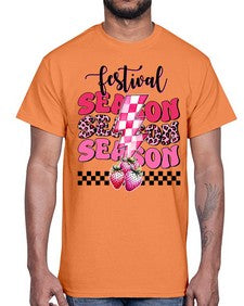 Retro Strawberry Festival Season 1505#- strawberry- Cotton Tee