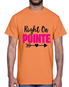 Right on pointe 180#- ballet- Cotton Tee