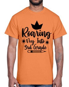 Roaring My Into third Grade 766#- third grade- Cotton Tee