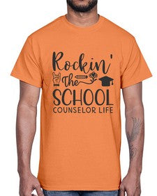 Rockin The School Counselor Life 774#- librarian- Cotton Tee