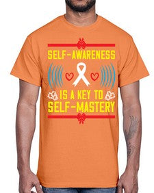 Self wareness is a key to self mastery Style 32#- Self awareness- Cotton Tee