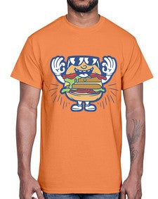 Sir burger 206#- cartoon food- Cotton Tee