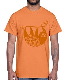 SlothMandala 1076#- mandala- Cotton Tee