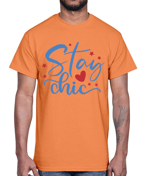 Stay Chic 150#-  fashion- Cotton Tee