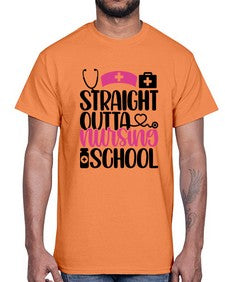 Straight Outta Nursing Style Style 1426#- nurse- Cotton Tee