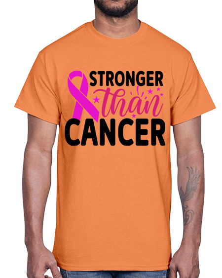 Stronger Than Cancer 6#- breast cancer- Cotton Tee
