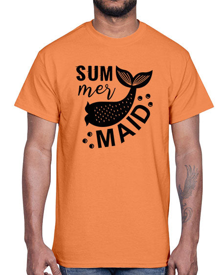 Sum mer maid 01#- summer- Cotton Tee
