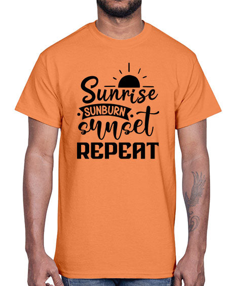 Sunrise sunburn sunset repeat 01#- summer- Cotton Tee