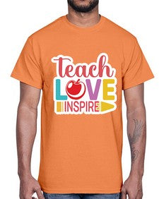 Teach Love Inspire 1443#- teacher- Cotton Tee