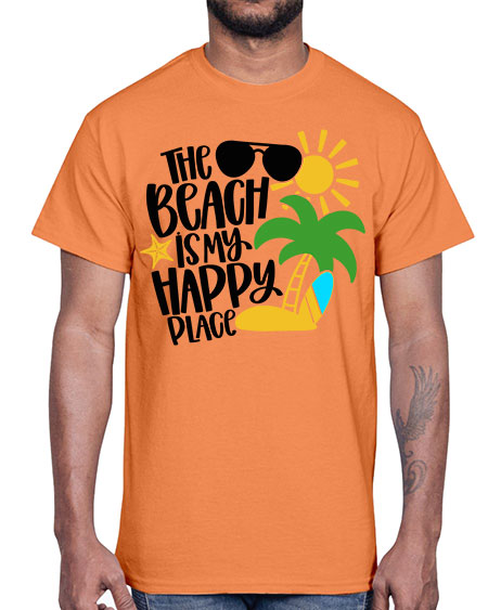 The Beach Is My Happy Place Style 12#- summer- Cotton Tee