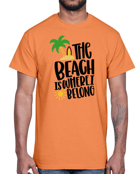 The Beach Is Where I Belong Style 11#- summer- Cotton Tee