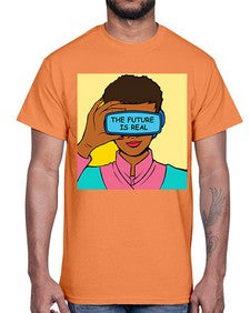The Future is Real 1151#- art pop art- Cotton Tee