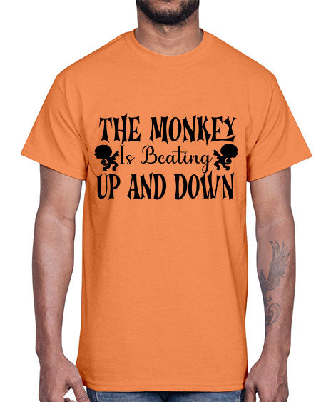 The monkey is beating up - monkey- Cotton Tee