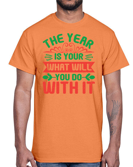 The year is your what will you do with it Style 227#- baby shower- Cotton Tee