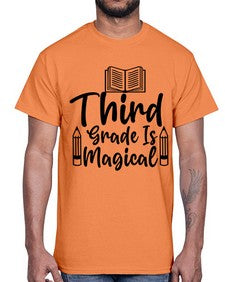 Third Grade Is Magical 961#- third grade- Cotton Tee
