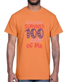 ThirdGrade survived one hundred days of me 981#- one hundred days- Cotton Tee