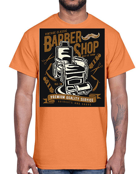 Vintage Barber Shop1597#- barber- Cotton Tee
