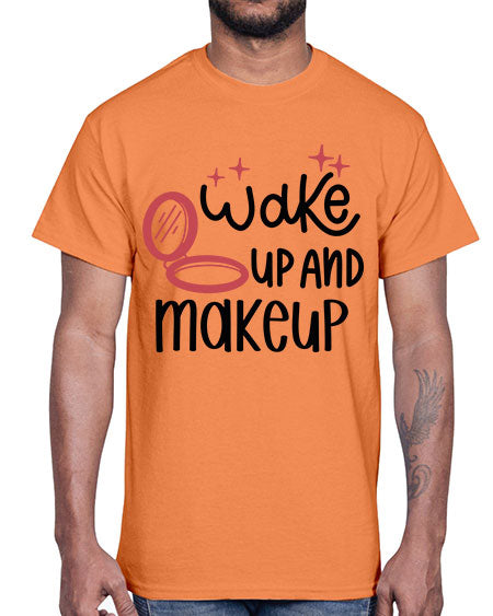 Wake up and Makeup Style 7#-makeup Cotton Tee