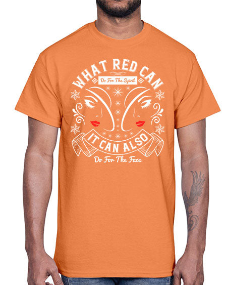 What red can do for the spirit it can also do for the face Style 175#-makeup Cotton Tee