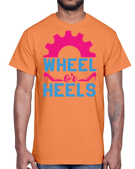 Wheel or Heels Style 238#- baby shower- Cotton Tee