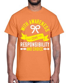 With awareness come responsibility and choice Style 5#- Self awareness- Cotton Tee