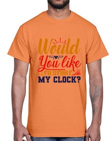 Would you like to start my clock 168#- chess- Cotton Tee