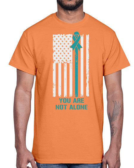 You Are Not Alone PTSD 1#- PTSD- Cotton Tee