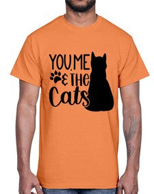 You Me The Cat Style 110#- cats- Cotton Tee