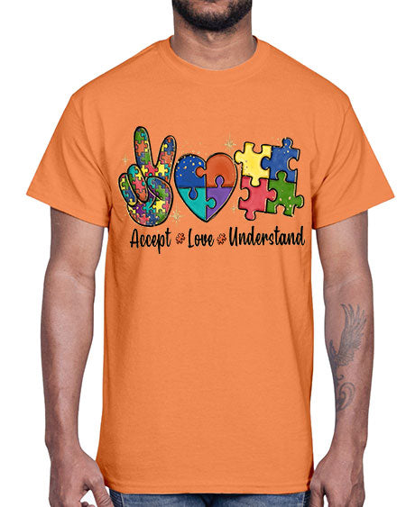 accept love understand 2#- autism- Cotton Tee