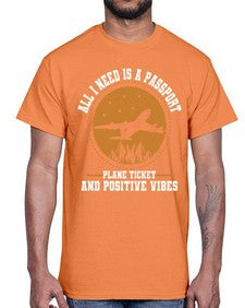 all i need is a passport  8#- airplane- Cotton Tee