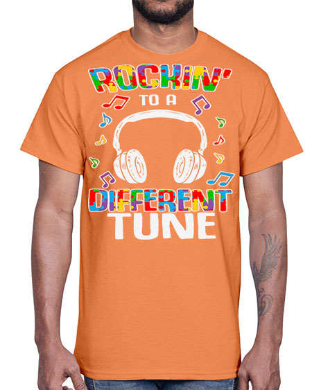 autism game rocking to a 23#- autism- Cotton Tee