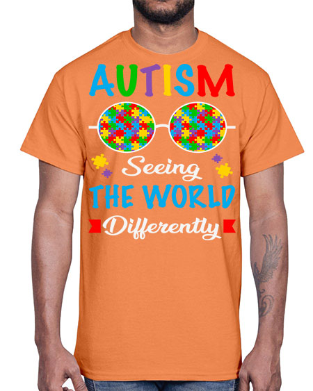 autism seeing the world differently 51#- autism- Cotton Tee