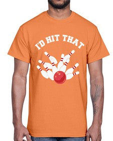 bowling id hit that 11#- bowling- Cotton Tee