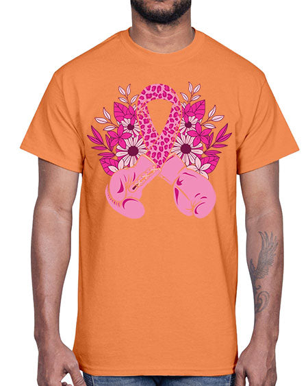 boxing gloves breast cancer- breast cancer- Cotton Tee