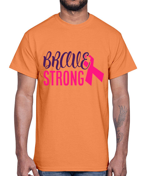 brave strong Style 15#- breast cancer- Cotton Tee