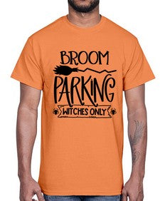 broom parking witches only 46#- witch- Cotton Tee