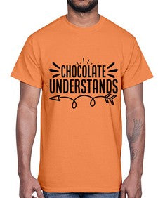 chocolate understands 12#- funny- Cotton Tee