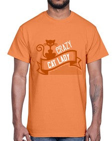 crazy cat lady Style 43#- cats- Cotton Tee