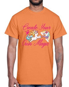 create your own magic 84#- unicorn- Cotton Tee