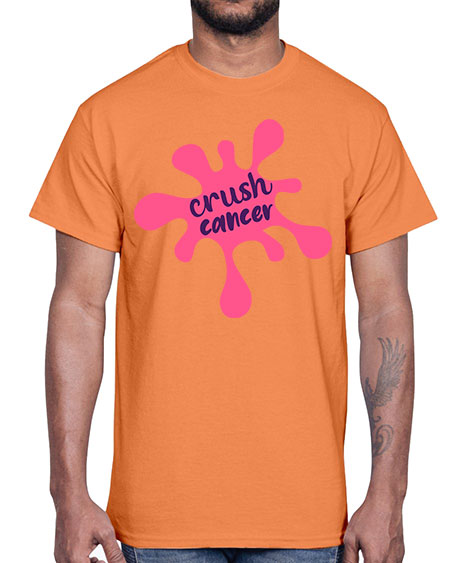 crush cancer Style 18#- breast cancer- Cotton Tee