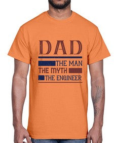 dad the man the myth the engineer Style 110#- engineer- Cotton Tee