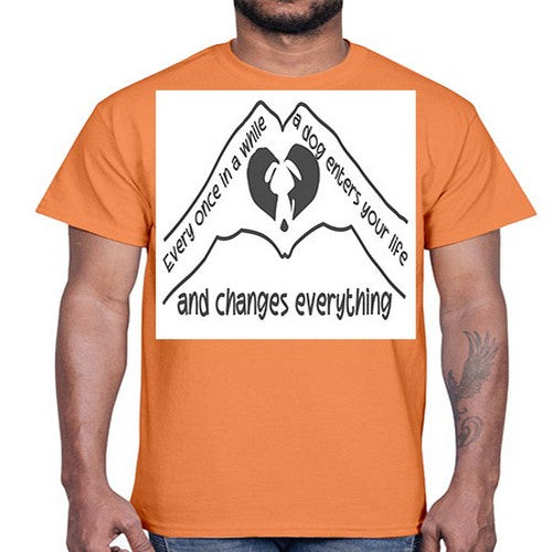 dog changes everything 75#- dogs- Cotton Tee