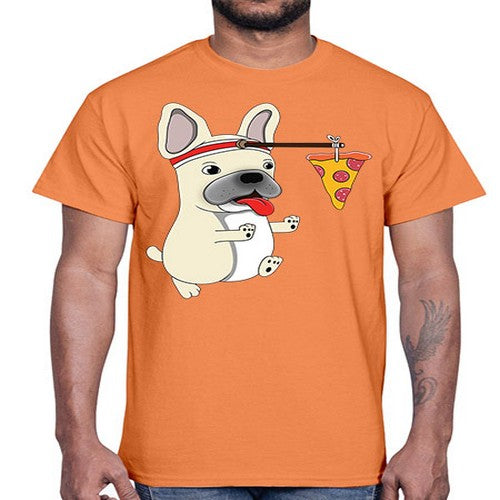 dog pizza funny shirt 90#- dogs- Cotton Tee