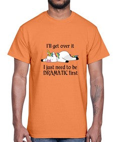 dramatic unicorn 96#- unicorn- Cotton Tee