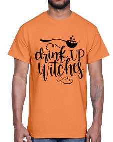 drink up witches 38#- witch- Cotton Tee