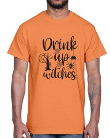 drink up witches 39#- witch- Cotton Tee