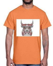 ethnic bull 418#- mandala- Cotton Tee