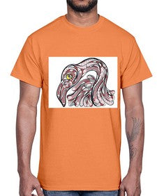 ethnic flamingo 423#- mandala- Cotton Tee